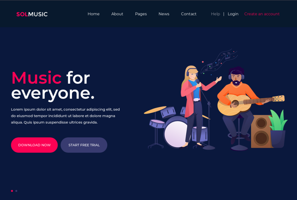 Music home page